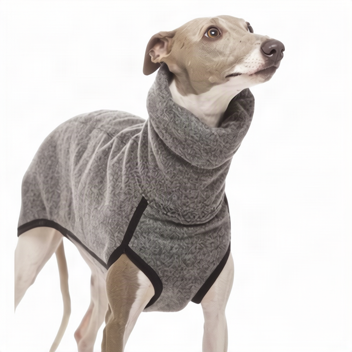 Dog coat made of sweatshirt fabric with pockets