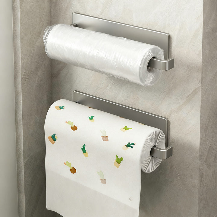 Carbon steel kitchen roll holder, wall-mounted