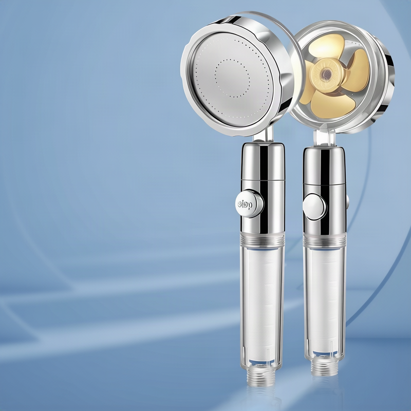 Shower head with pressure balance, ABS, round