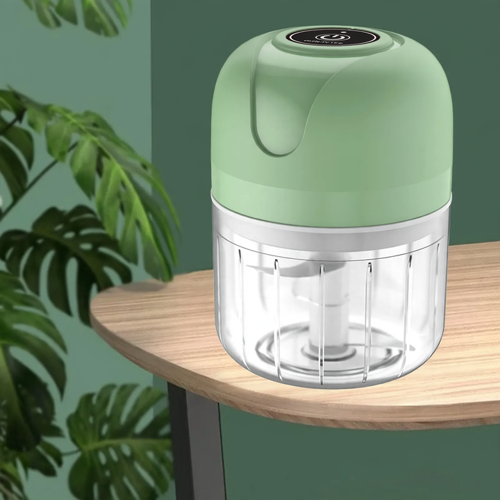 Electric garlic chopper, portable