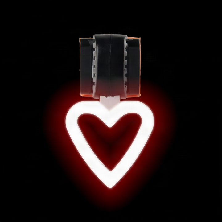 Bicycle rear light with flowing light effect, USB-C