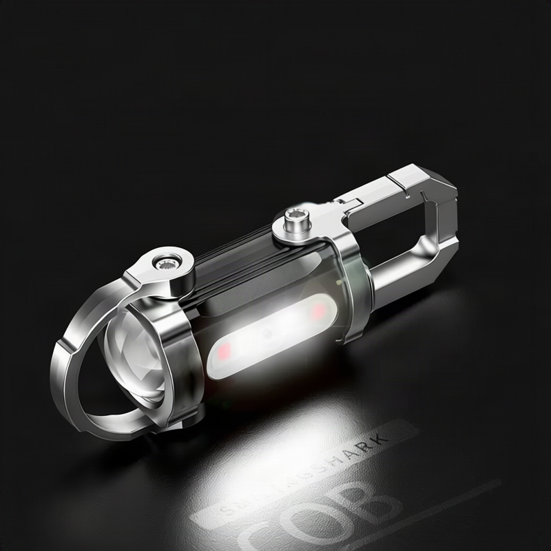 Mini flashlight with keychain, LED
