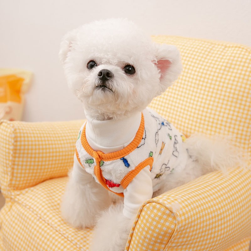 Dog vest with scarf for small dogs