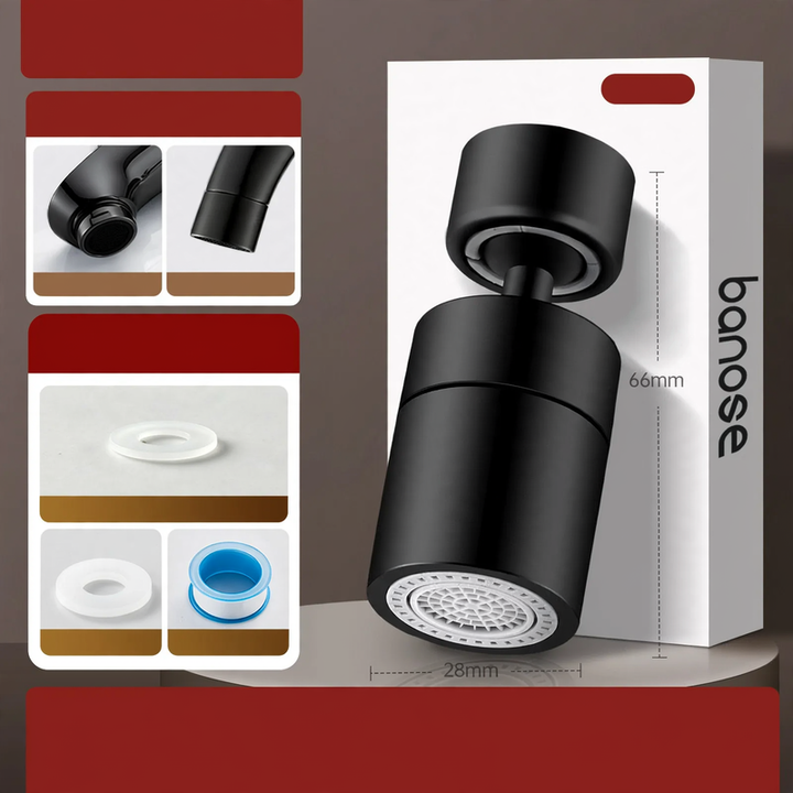 Kitchen faucet attachment with 720° rotation