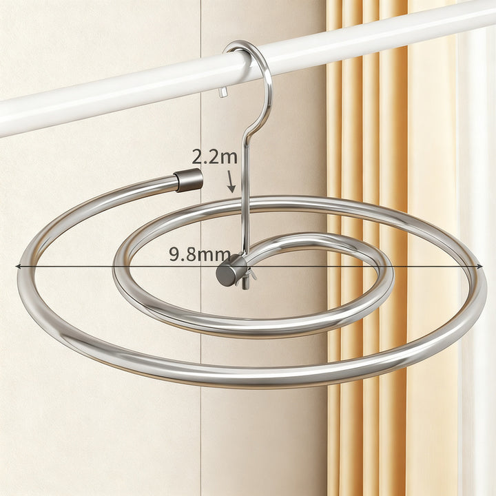 Clothes dryer spiral-shaped, round or oval
