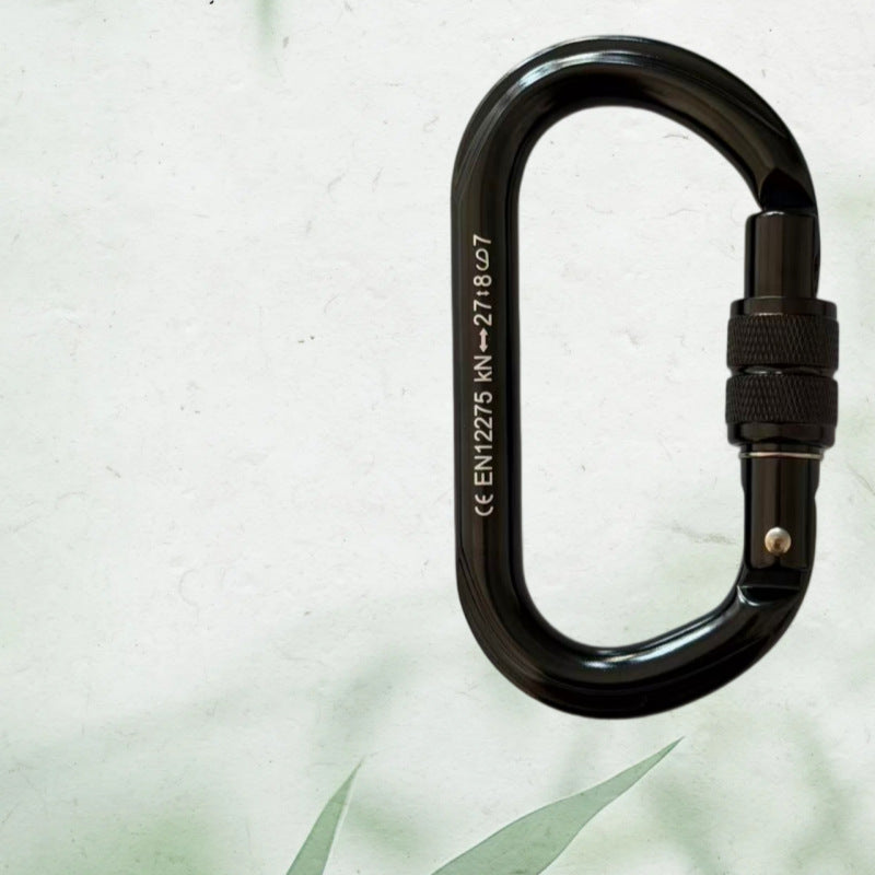 Steel carabiner for climbing, 25 KN