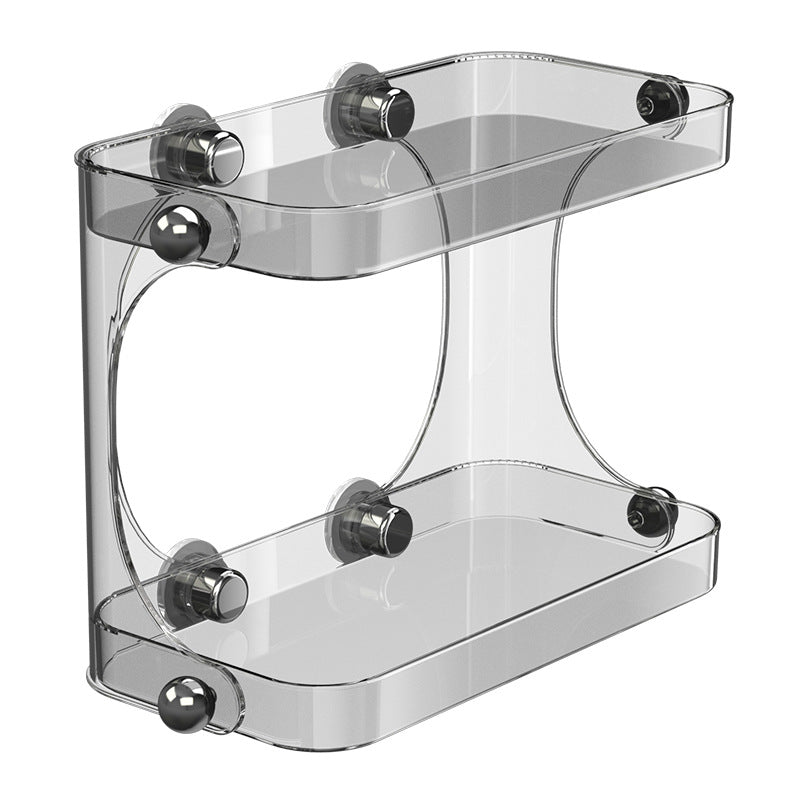 Bathroom shelf, suction cup, no drilling