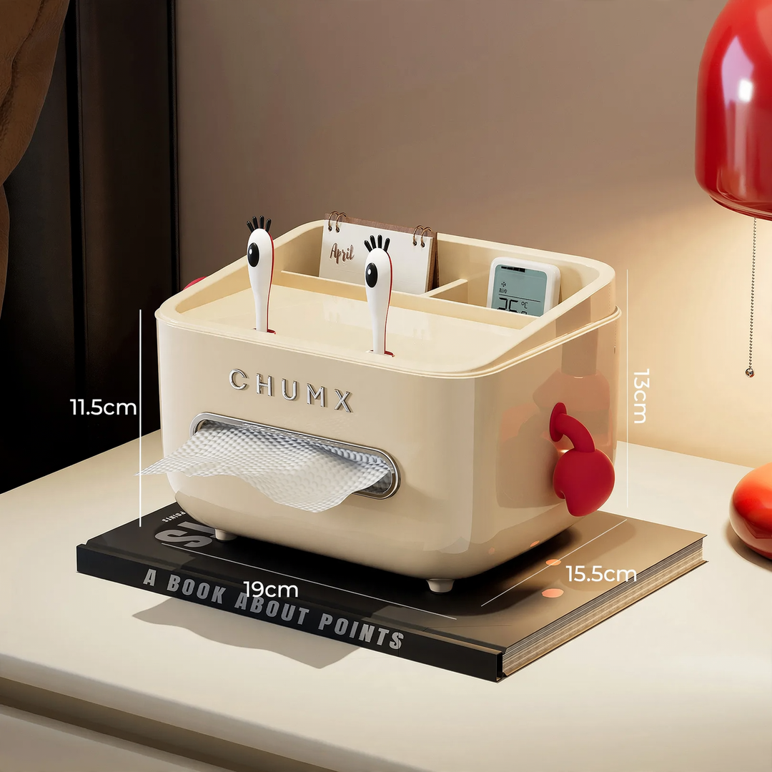 Multifunctional table shelf for tissues and accessories