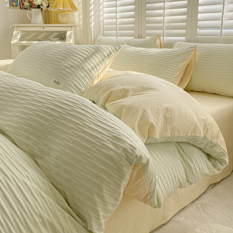 Bedding set made of cotton, laundry wash quality