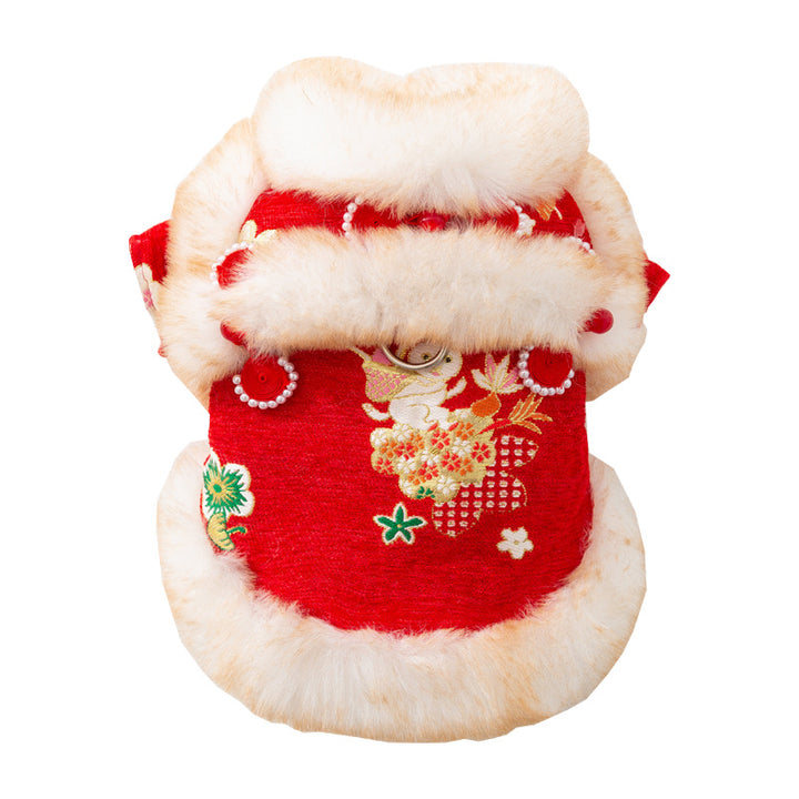 Chinese winter jacket for cats and dogs