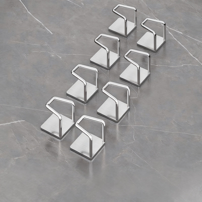 Stainless steel hooks for under-cabinet, no drilling
