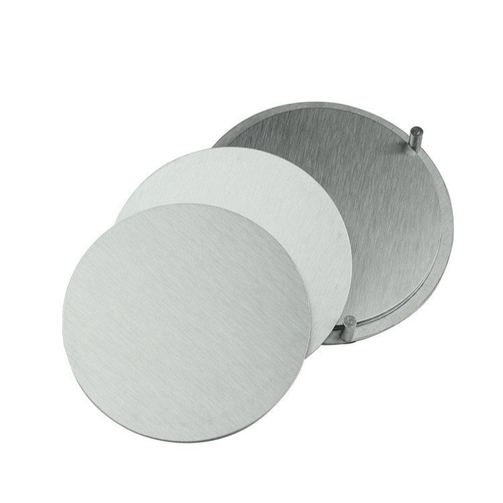 Round coasters made of stainless steel, set of 6