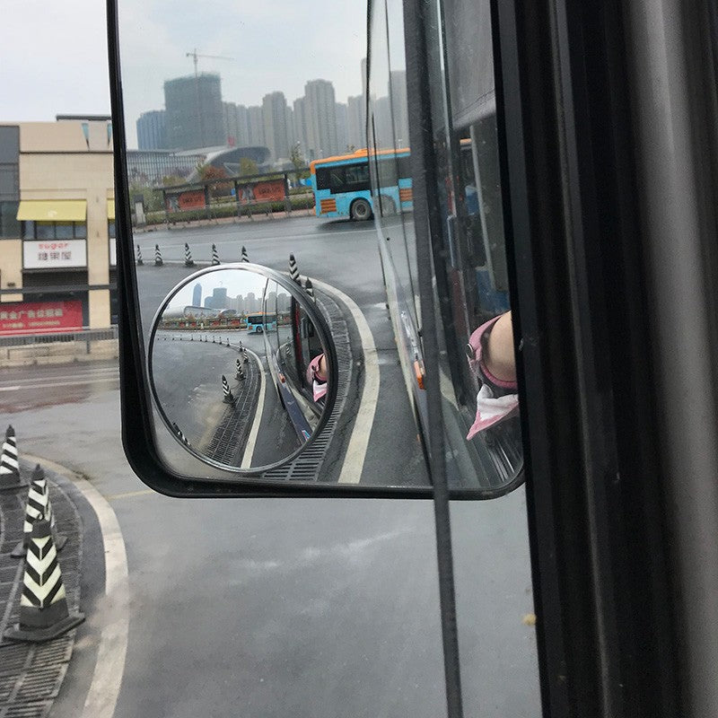 Vehicle blind mirror for gluing or suction