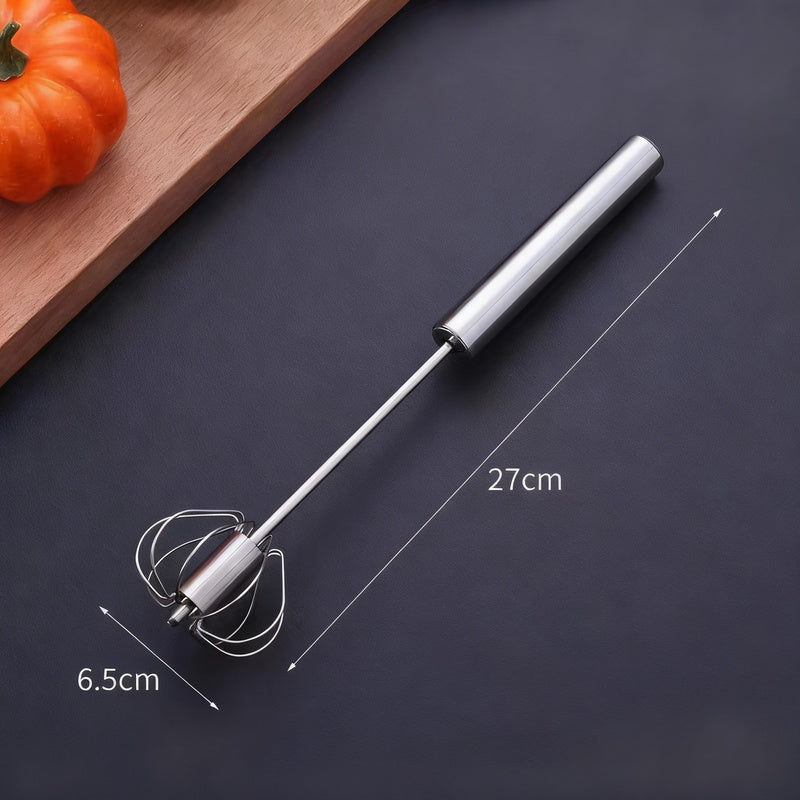 Half-automatic whisk made of stainless steel