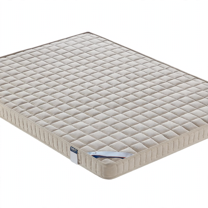 Roll mattress with spring core and memory foam