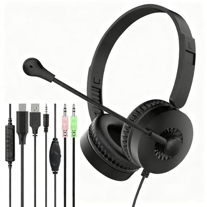 Bai'en DH800 Call Center Agent Telemarketing Outbound Customer Service Headset Computer Mobile Phone Telephone Headset
