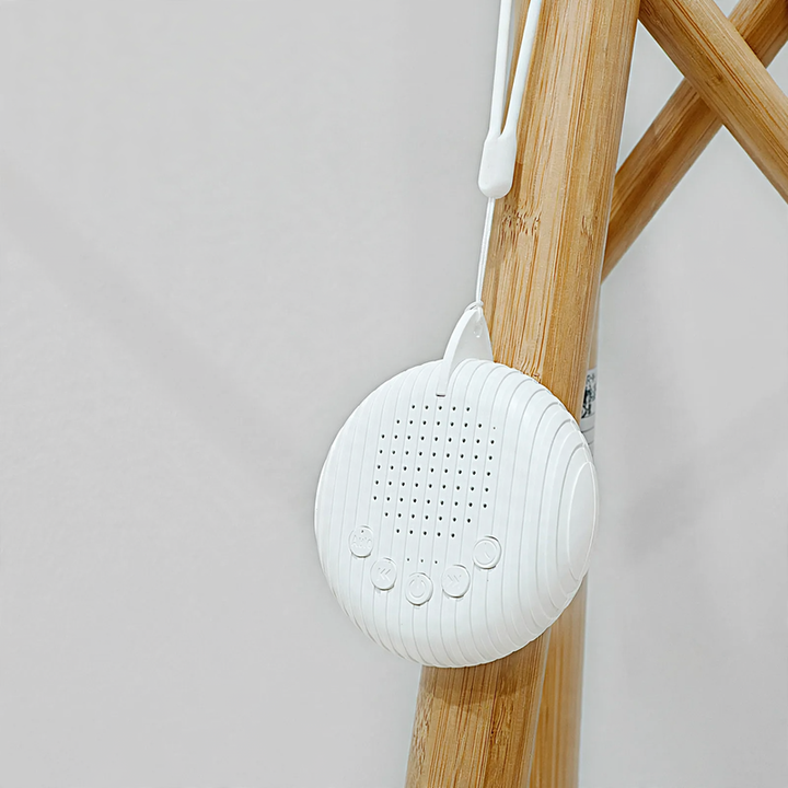 Baby sleep aid with white noise and LED light, with timer
