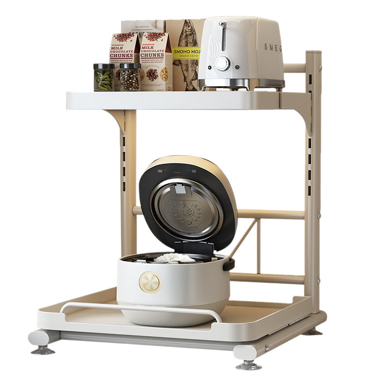 Microwave and kitchen appliance shelf, multi-tiered