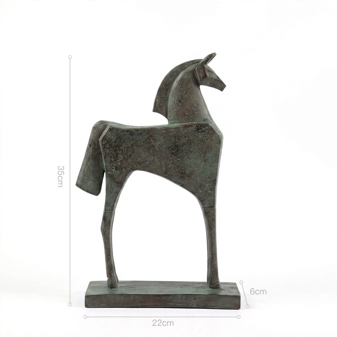Animal sculpture made of resin, horse or cattle
