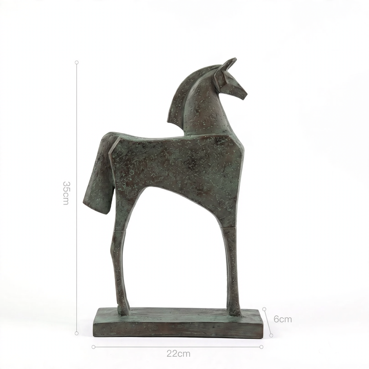 Animal sculpture made of resin, horse or cattle