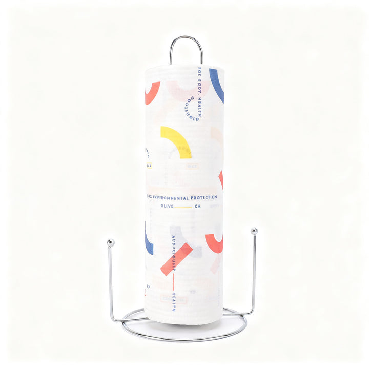 Free-standing kitchen roll holder, metal