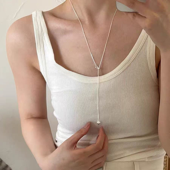 Pearl necklace with silver clasp, pearls 4–12 mm