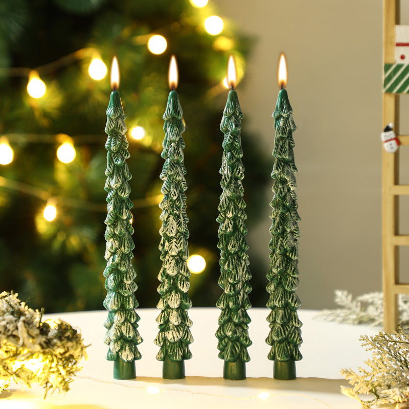 Christmas tree scented candle, handcrafted