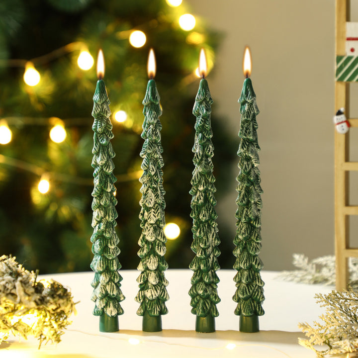 Christmas tree scented candle, handcrafted