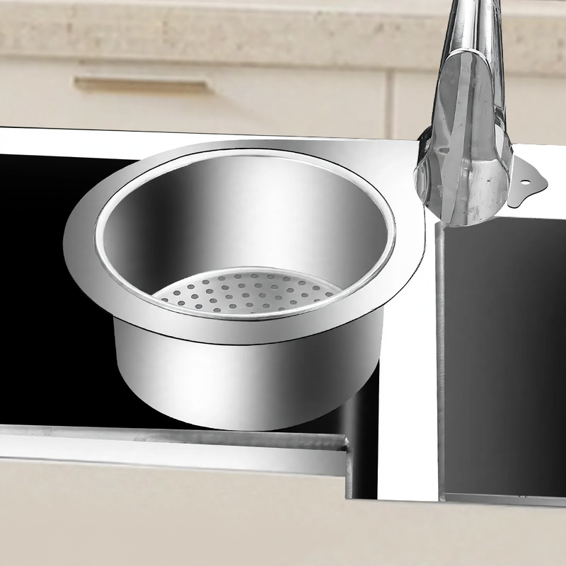 Stainless steel draining basket for the sink, hanging