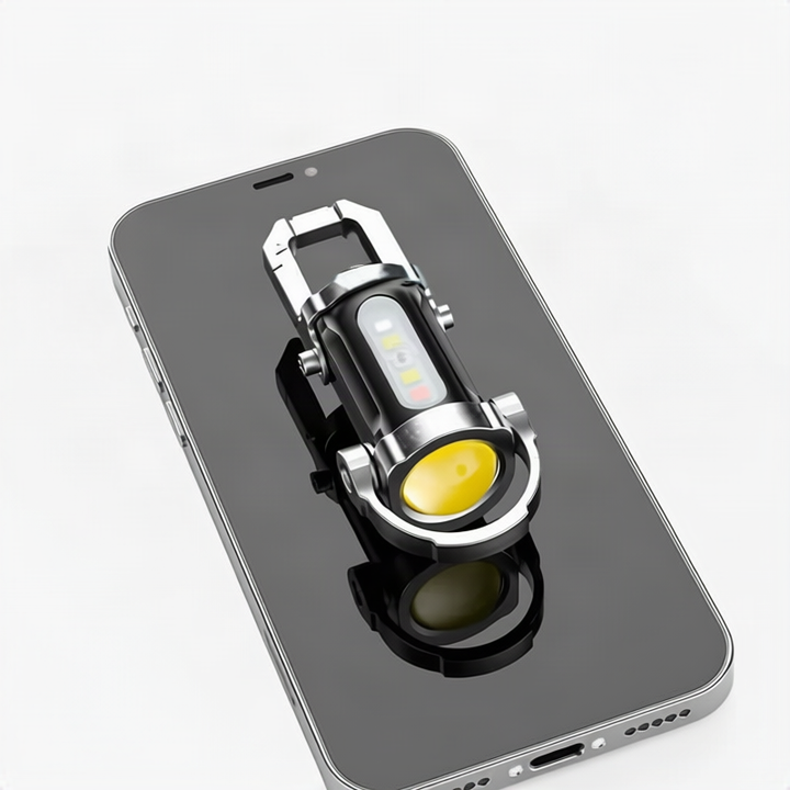 Mini flashlight with keychain, LED