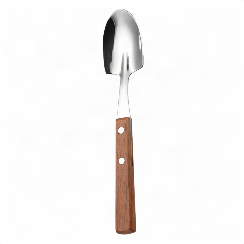 Cutlery set 12-piece, stainless steel with wooden handle