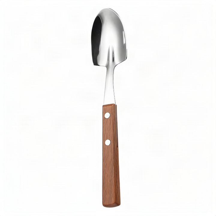 Cutlery set 12-piece, stainless steel with wooden handle