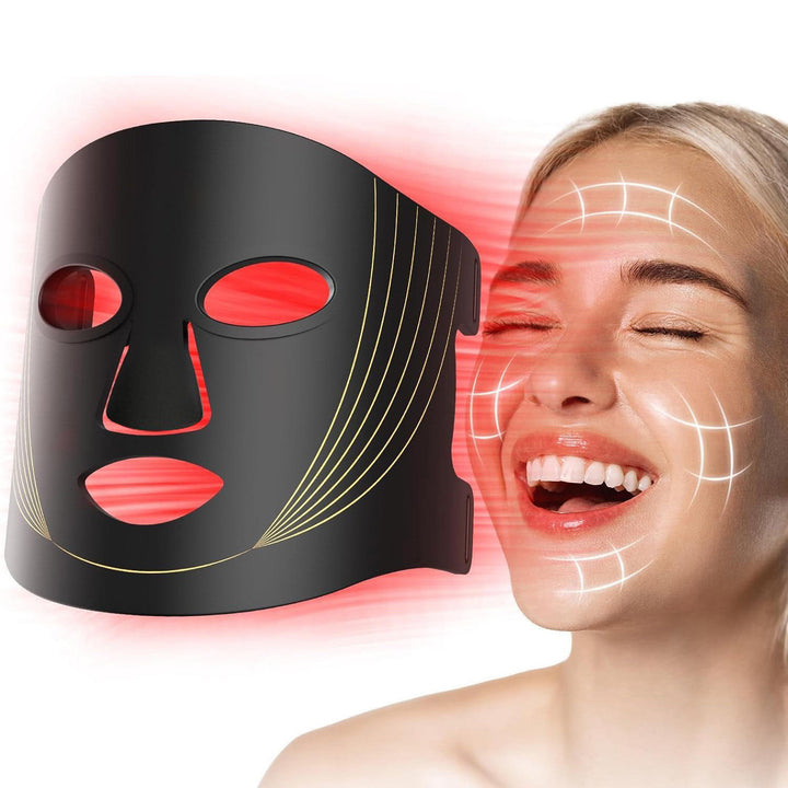 LED beauty mask made of silicone, 1000–1200 mAh