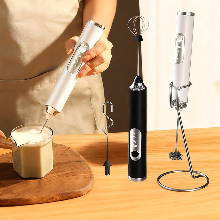 Electric milk frother, USB-C, multiple functions