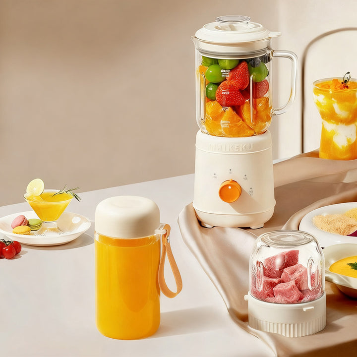 Portable juicer with glass jug