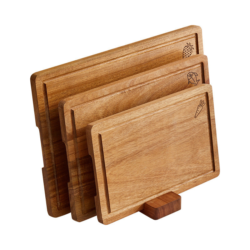 Wood cutting board, square, portable