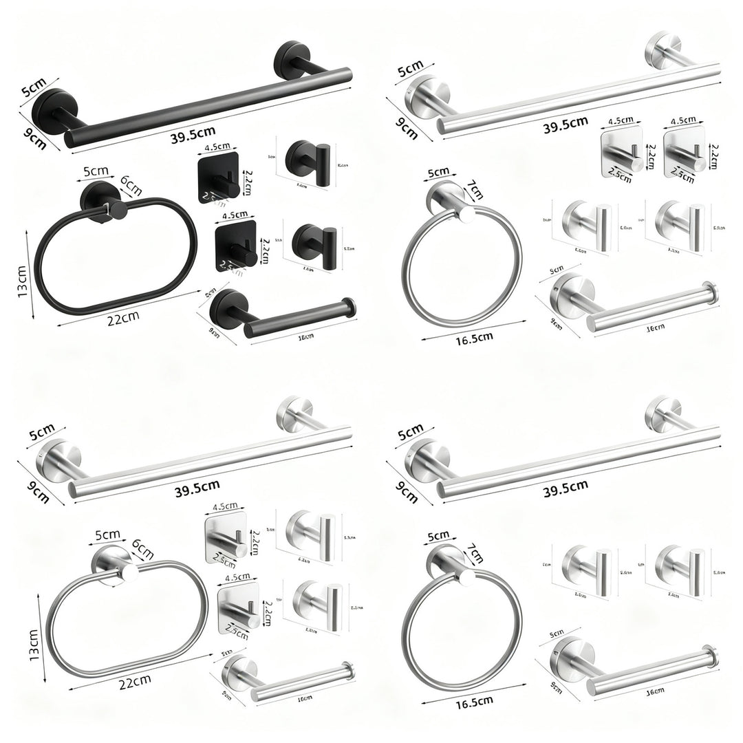 Stainless steel wall hooks, adhesive, bathroom and kitchen
