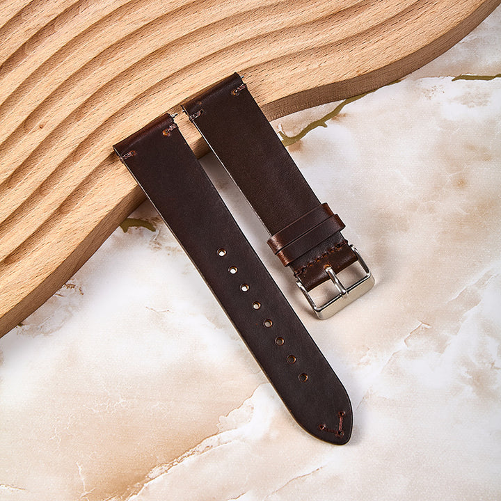 Vintage leather watch strap made of cowhide
