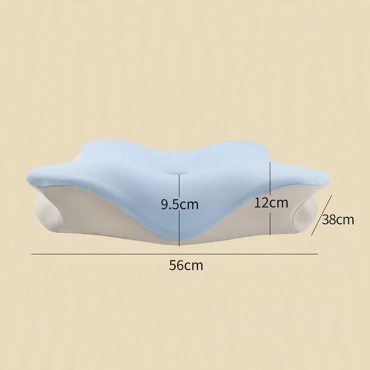 Neck support pillow, butterfly shape, memory foam