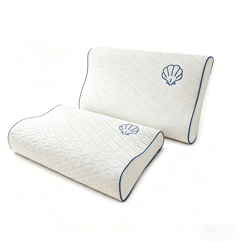 Memory foam neck support pillow, wave cut