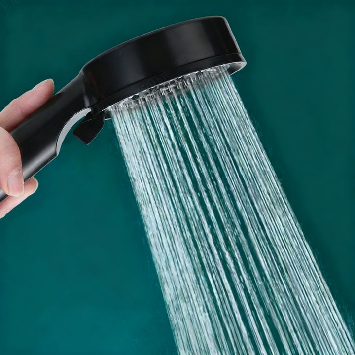 Hand shower with 3 spray types and stop function