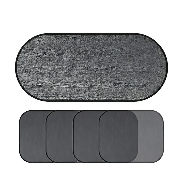 Car sunshade with suction cup, mesh fabric