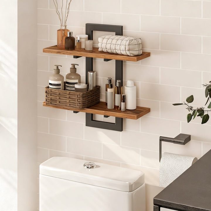 Wall shelf, metal, minimalist, 1–2 piece set