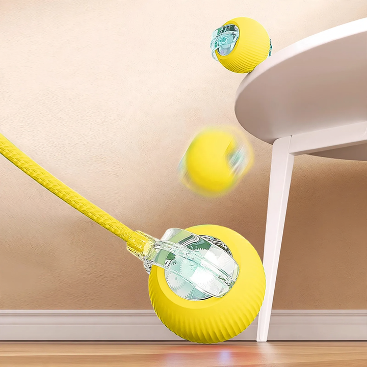 Interactive spring ball for cats with charging
