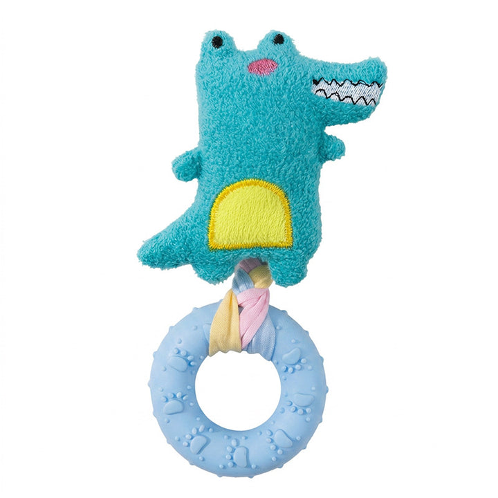 Dog toy with squeaker and dental care
