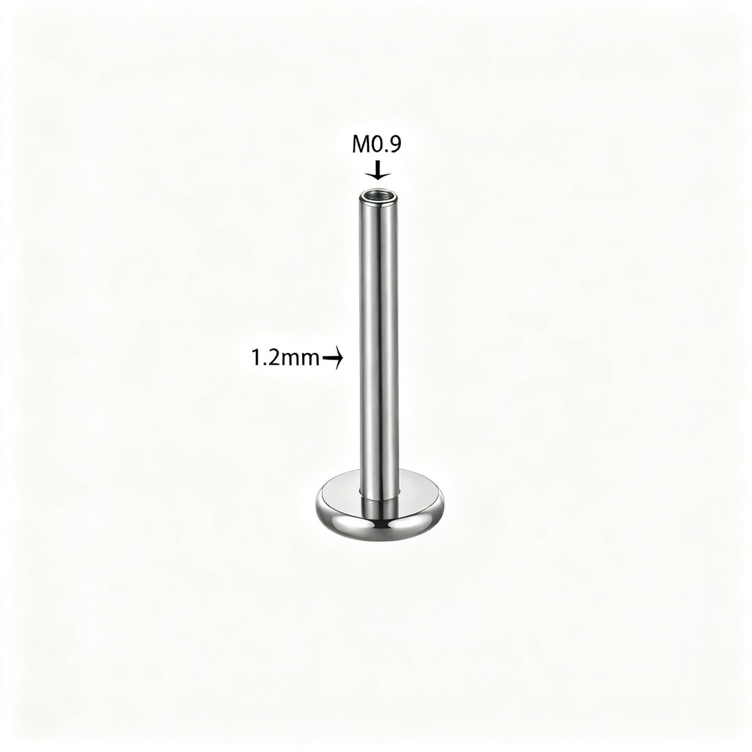 Titan-Piercing rod, flat base, internal thread