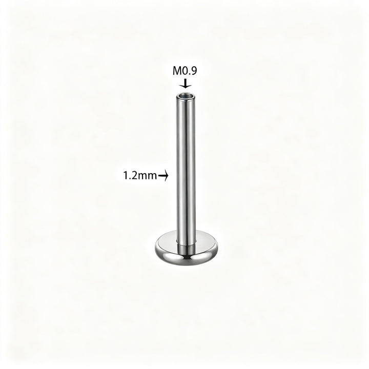 Titan-Piercing rod, flat base, internal thread