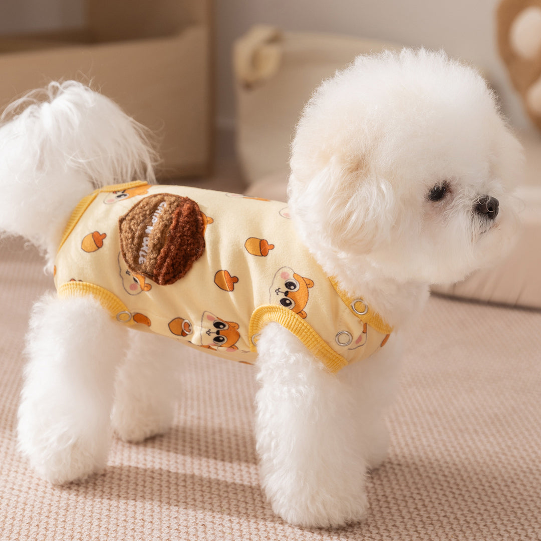 Fleece dog vest, sleeveless