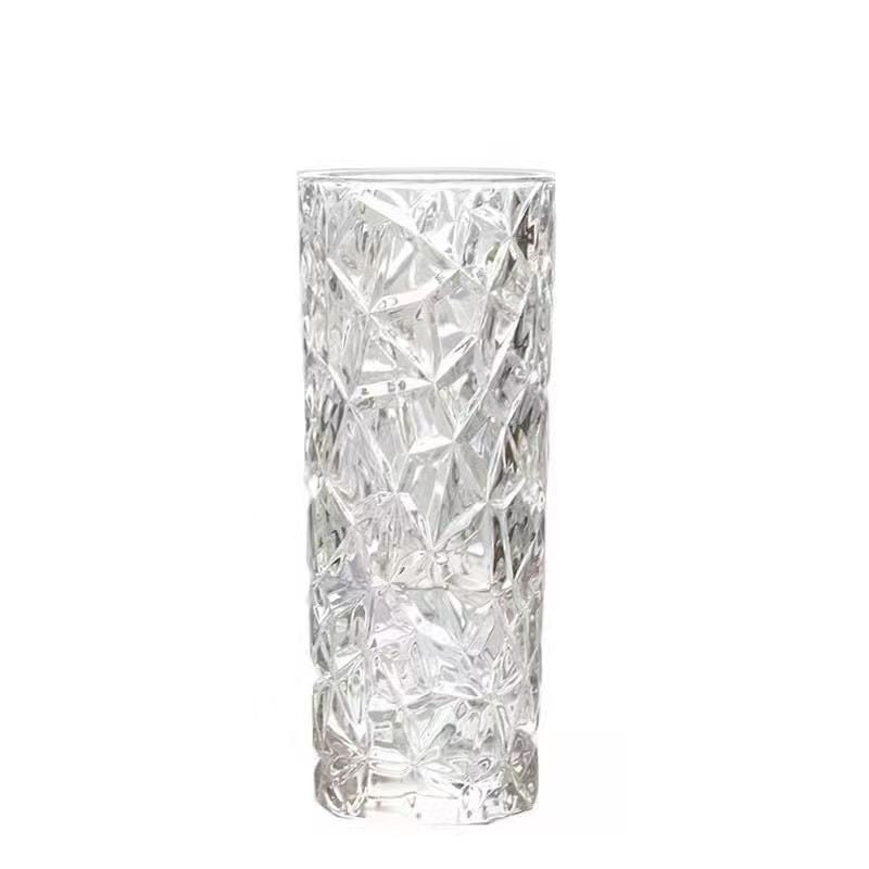 Glass cylinder flower vase, 18.5–28.5 cm, modern