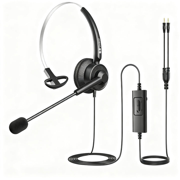 Bai'en DH800 Call Center Agent Telemarketing Outbound Customer Service Headset Computer Mobile Phone Telephone Headset